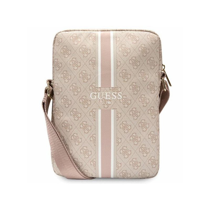 Guess 4G Stripes krepšys 10" planšetei – rožinis