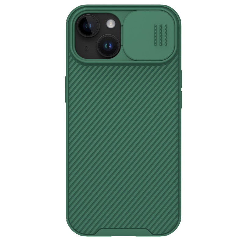 Nillkin CamShield Pro magnetinis dėklas, skirtas iPhone 15 su fotoaparato apsauga – žalia