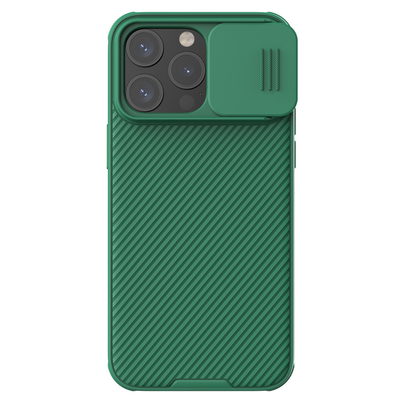 Nillkin CamShield Pro magnetinis dėklas, skirtas iPhone 15 Pro su fotoaparato apsauga – žalias