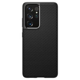Spigen Liquid Air dėklas, skirtas Samsung Galaxy S21 Ultra - matinė juoda