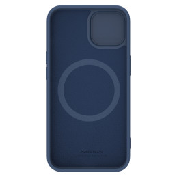 Nillkin CamShield šilkinis silikoninis dėklas, skirtas iPhone 15 Plus su fotoaparato apsauga – tamsiai mėlyna
