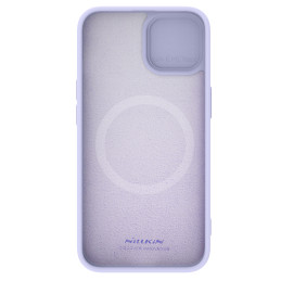 Nillkin CamShield šilkinis silikoninis dėklas, skirtas iPhone 15 Plus su fotoaparato apsauga – violetinė