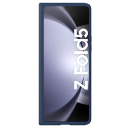 Nillkin CamShield šilkinis silikoninis dėklas, skirtas Samsung Galaxy Z Fold 5 su fotoaparato apsauga – tamsiai mėlyna