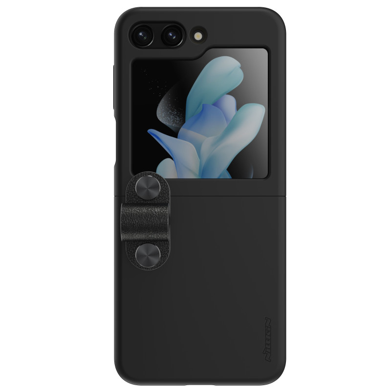 Nillkin Flex Flip dėklas su pakabuku ir stovu Samsung Galaxy Z Flip 5 - juodas