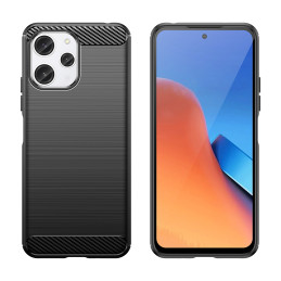 Lankstus anglies rašto dėklas Xiaomi Redmi 12 Carbon Case - juodas