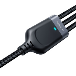 Joyroom Multi-Use Series S-A18 3in1 USB-A - Lightning / USB-C / mikro USB kabelis 1,2 m - juodas