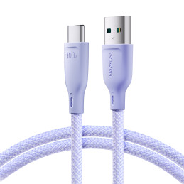 Joyroom Multi-Color Series S-A34 USB-A / USB-C laidas 100W 1m - violetinė