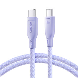 Joyroom Multi-Color Series S-A34 USB-C / USB-C PD kabelis 60W 1m - violetinė