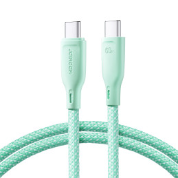 Joyroom Multi-Color Series S-A34 USB-C / USB-C PD kabelis 60W 1m - žalias