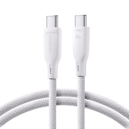Joyroom Multi-Color Series S-A34 USB-C / USB-C PD kabelis 60W 1m - baltas