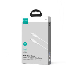 Joyroom Multi-Color Series S-A34 USB-C / USB-C PD kabelis 60W 1m - baltas