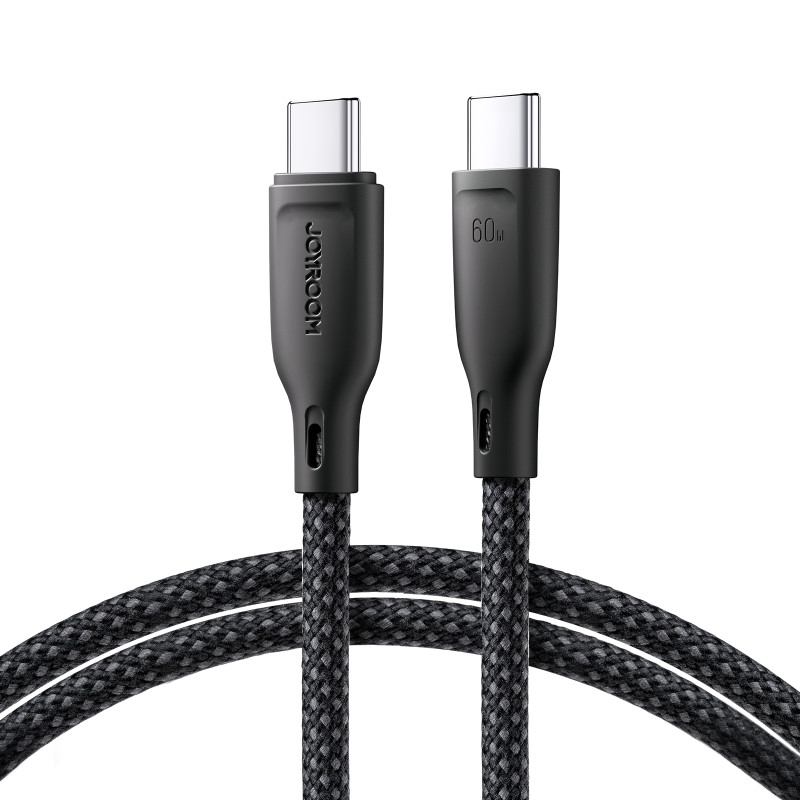 Joyroom Multi-Color Series S-A34 USB-C / USB-C PD 60W laidas 1m - juodas