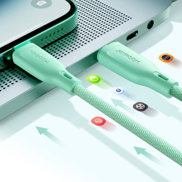 Joyroom Multi-Color Series S-A34 USB-C / USB-C PD kabelis 60W 1m - rožinis