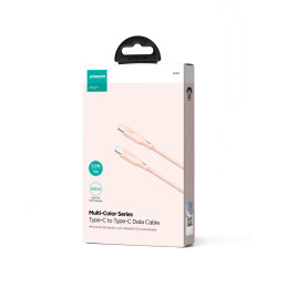 Joyroom Multi-Color Series S-A34 USB-C / USB-C PD kabelis 60W 1m - rožinis