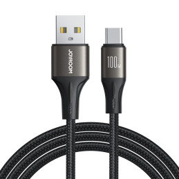 Joyroom Light-Speed Series S-A25 USB-A / USB-C laidas 100 W 1,2 m - juodas