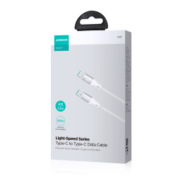 Joyroom Light-Speed Series S-A25 USB-C / USB-C laidas 100 W 1,2 m - baltas