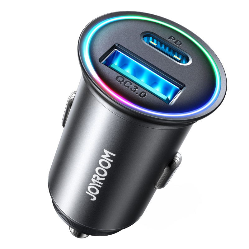 Joyroom JR-CCN04 60W USB-A USB-C mini įkroviklis - juodas