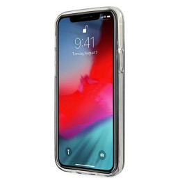 Guess Glitter Gradient Script dėklas iPhone 12 mini - juodas