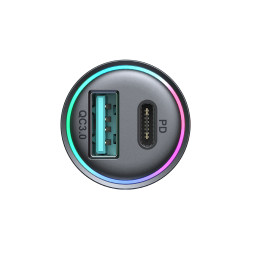 Joyroom JR-CCN04 60W USB-A USB-C mini įkroviklis - juodas