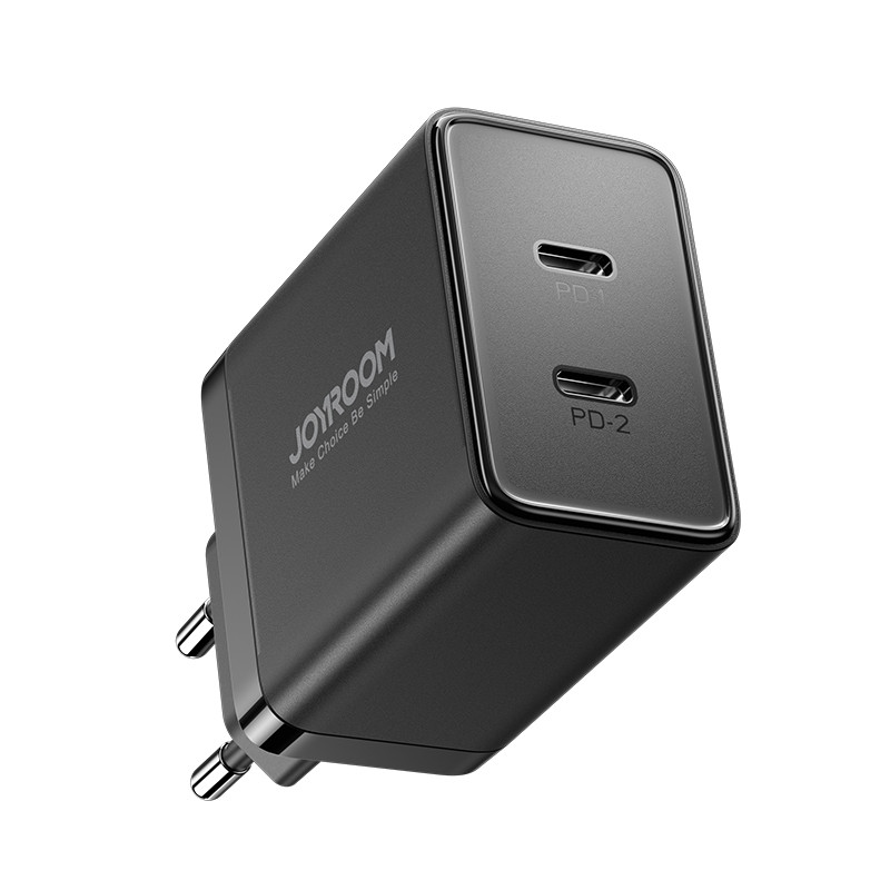 Joyroom JR-TCF09 greitas įkroviklis 2x USB-C 40W - juodas