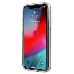 Guess Glitter Gradient Script dėklas iPhone 12 mini - mėlynas