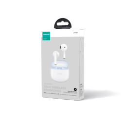 TWS Joyroom Jpods serijos JR-PB2 IPX4 belaidės ausinės – baltos