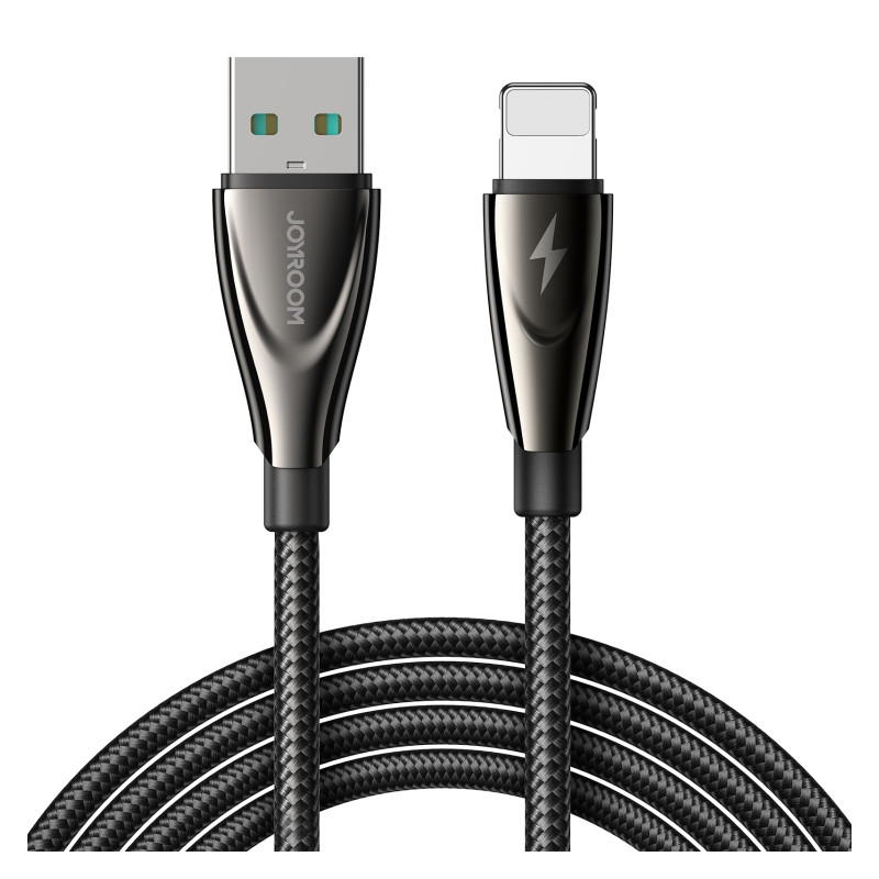 Joyroom Pioneer Series SA31-AL3 USB-A / Lightning 3A kabelis 1,2 m – juodas