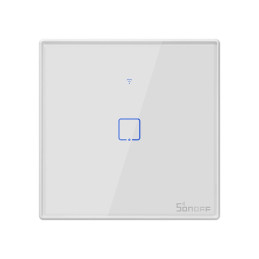 Sonoff T2EU1C-TX vieno kanalo jutiklinis šviesos jungiklis Wi-Fi mygtukas baltas (IM190314015)
