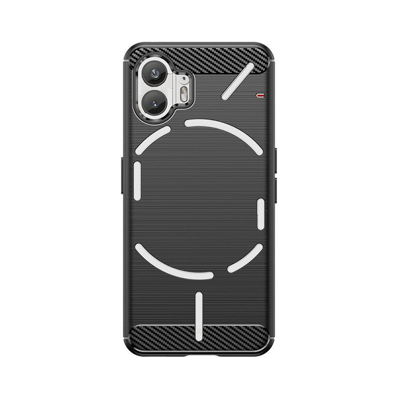 Carbon Case silikoninis dėklas, skirtas Nothing Phone 2 - juodas