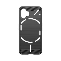Carbon Case silikoninis dėklas, skirtas Nothing Phone 2 - juodas
