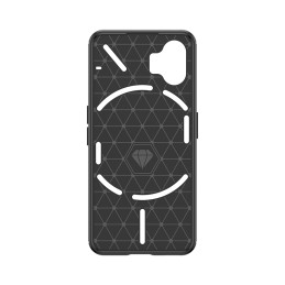Carbon Case silikoninis dėklas, skirtas Nothing Phone 2 - juodas