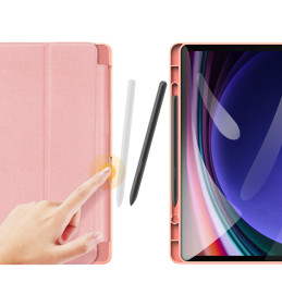 Dux Ducis Domo dėklas su stovu Samsung Galaxy Tab S9 FE - rožinis