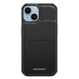 Dux Ducis Rafi Mag piniginės dėklas su 3 viename stovu, skirtu iPhone 15 su MagSafe ir RFID blokavimu - juodas