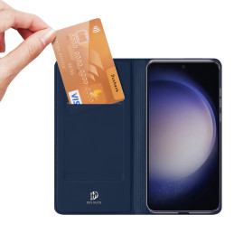 Piniginės dėklas su stovu Samsung Galaxy S23 FE Dux Ducis Skin Pro - mėlynas