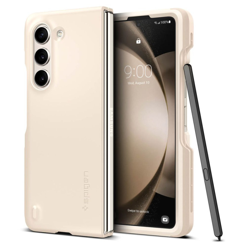 Spigen Thin Fit Pen dėklas, skirtas Samsung Galaxy Z Fold 5 - smėlio spalvos