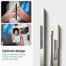 Spigen Thin Fit Pen dėklas, skirtas Samsung Galaxy Z Fold 5 - smėlio spalvos