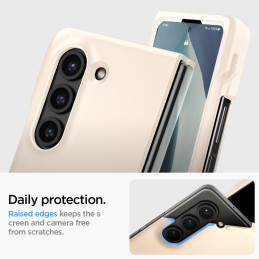 Spigen Thin Fit Pen dėklas, skirtas Samsung Galaxy Z Fold 5 - smėlio spalvos