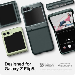 Spigen Tough Armor Pro dėklas, skirtas Samsung Galaxy Z Flip 5 - tamsiai žalias