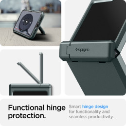 Spigen Tough Armor Pro dėklas, skirtas Samsung Galaxy Z Flip 5 - tamsiai žalias