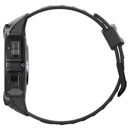 Spigen Rugged Armor Pro dėklas su dirželiu, skirtas Samsung Galaxy Watch 6 Classic (47 mm) - juodas