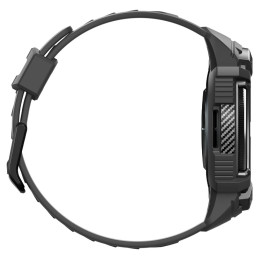 Spigen Rugged Armor Pro dėklas su dirželiu, skirtas Samsung Galaxy Watch 6 Classic (47 mm) - juodas