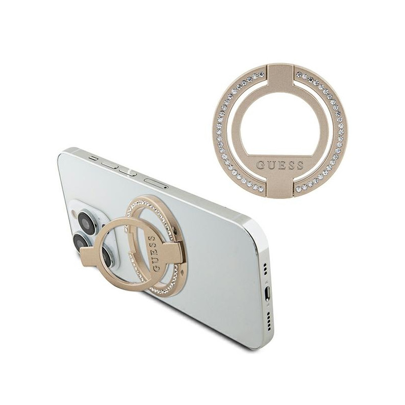 Guess MagSafe Ring Kalnų krištolinis laikiklis - auksinis