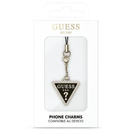 Guess Triangle Diamond Charm su cirkonio akmenimis – aukso ir juodos spalvos