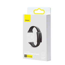 „Baseus Slip-Thru Strap Strap Band“ apyrankė, skirta „Apple Watch 3/ 4/ 5/ 6/ SE“, 38 mm / 40 mm juoda (LBWSE-01)