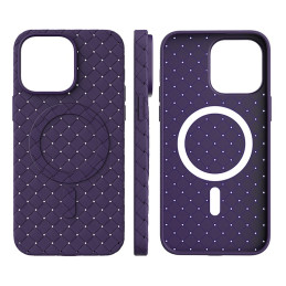 MagSafe Woven Case iPhone 15 Pro - tamsiai mėlyna