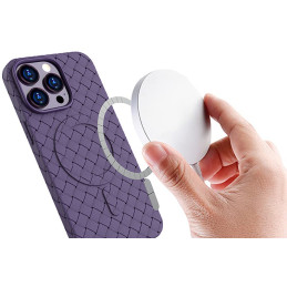 MagSafe Woven Case iPhone 15 Pro - tamsiai mėlyna