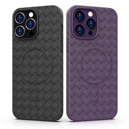 MagSafe Woven Case iPhone 15 Pro - tamsiai mėlyna