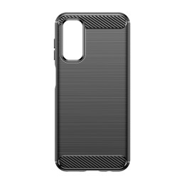 Lankstus anglies rašto dėklas, skirtas Samsung Galaxy M14 Carbon Case - juodas
