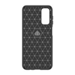 Lankstus anglies rašto dėklas, skirtas Samsung Galaxy M14 Carbon Case - juodas