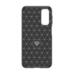 Lankstus anglies rašto dėklas, skirtas Samsung Galaxy M34 Carbon Case - juodas